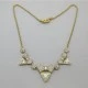 Attwood and Sawyer Clear Crystal Bows Necklace