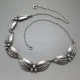 N.E. From Sterling Silver Leaf Necklace