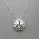  Sterling Silver Vintage Modernist Flower Pendant