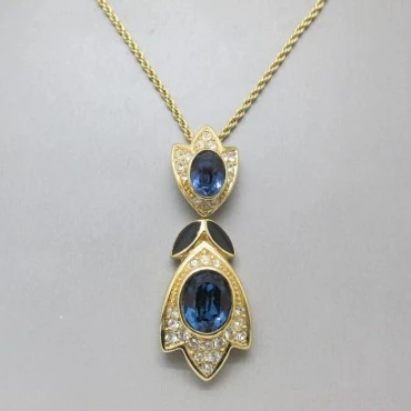 Christian Dior Blue Crystal Pendant