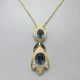 Christian Dior Blue Crystal Pendant