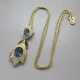Signed  Christian Dior Blue Crystal Vintage Pendant
