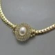 Dior Pearl and Diamante Goldtone Crystal Necklace