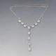Multi Moonstone Silver Necklace