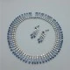 Blue Crystal Necklace and Earrings Set