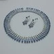 Blue Crystal Necklace and Earrings Set