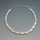 Modernist Silver Smooth Flat Links Necklace