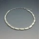 Modernist Silver Smooth Flat Links Necklace