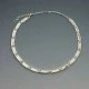 Modernist Silver Smooth Flat Links Necklace