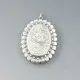 Large Floral Sterling Silver Locket