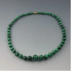  Vintage Green Malachite Beads Set