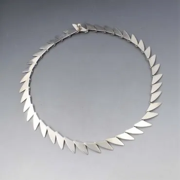 Rare Bent Knudsen Silver Modernist Necklace #83
