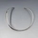 Smooth Silver Collar Necklace