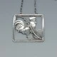 Georg Jensen Sterling Silver Rooster Necklace designed by Arno Malinowski