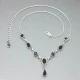 Tanzanite and Sterling Silver Drop Necklace
