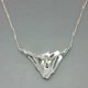 Astri Holthe Norwegian Modernist Textured  Silver Necklace