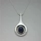 Amethyst Scandiniavian Silver Pendant