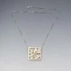 Square Silver Modernist Pendant