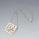 Square Silver Modernist Pendant