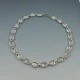Art Deco 835 Silver Floral Links Necklace