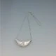 Elvik, Norway, Textured Sterling Silver Necklace
