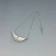 Elvik, Norway, Textured Sterling Silver Necklace