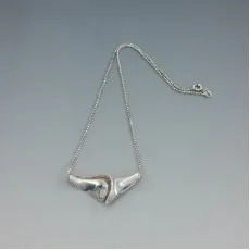 Modernist Sterling Silver Abstract Necklace