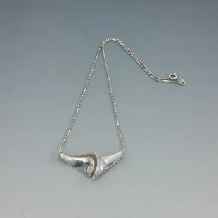 Modernist Sterling Silver Abstract Necklace