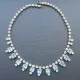  Aquamarine Crystal  Art Deco Costume Necklace