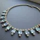  Aquamarine Crystal  Art Deco Costume Necklace