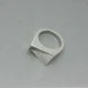 Arne Johansen Denmark Geometric Modernist Silver Ring