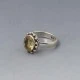 Oval Citrine and Sterling Silver Ring