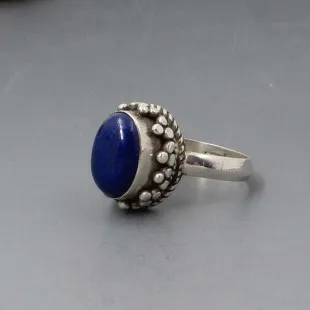 Lapis Lazuli Oval Silver Ring