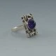  CNP Claus Linkenheil Amethyst Modernist Ring  