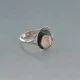 NE FROM Rose Quartz  Silver Ring