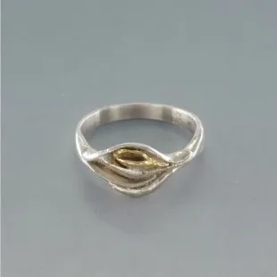 Modernist Textured Sterling Silver Ring