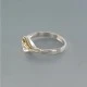 Modernist Textured Sterling Silver Ring