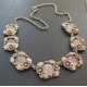 Pink Rose Quartz and Silver Necklace attributed to NE From