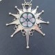Vintage Grey  Enamel and Silver Necklace by Norman Grant