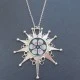 Vintage Grey  Enamel and Silver Necklace by Norman Grant