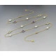 Long Gold Vermeil , Long Gold Vermeil , Amethyst and Pearl Necklace and Pearl Necklace