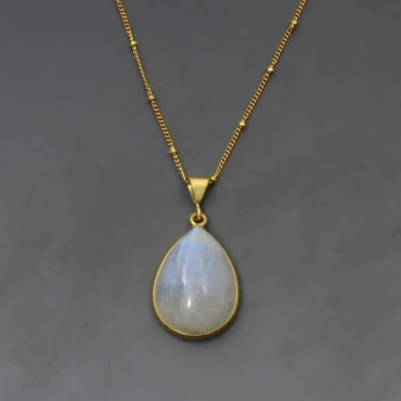 Gold Moonstone Necklace