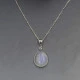 Solid Moonstone Silver Necklace UK