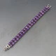 Double Row Amethyst and Silver Bracelet