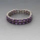 Vintage  Amethyst and Silver Bracelet