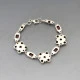 Garnet and Silver Link Bracelet