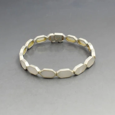 Mother of Pearl and Silver Bracelet