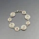 Designer Silver Swirls Link Bracelet
