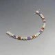 Multi Jade and Silver Bracelet
