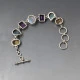 Multi Gem Silver Bracelet